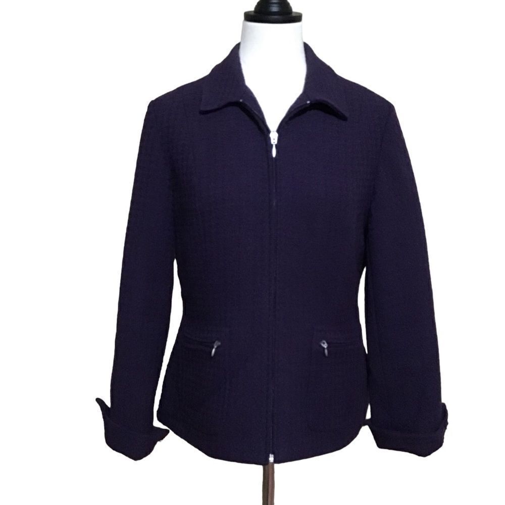 Coldwater Creek Purple Career Blazer Jacket 8